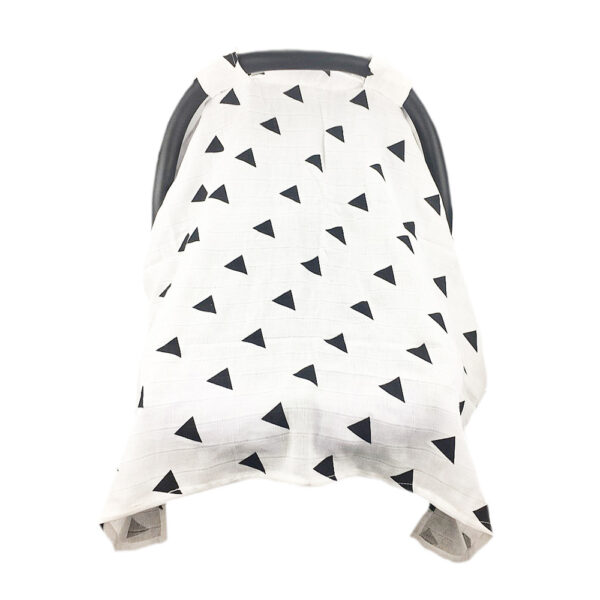 Breathable Muslin Cotton Baby Car Seat Canopy Triangle Stroller Cover