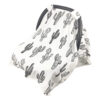 Breathable Muslin Cotton Baby Car Seat Canopy Cactus Stroller Cover - Image 2