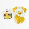 Custom wholesales Baby Clothes Boys Girls Crowns Tee+Shorts Suits - Image 2