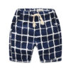 White and Black Pure Cotton Grids Strings Infants Shorts Pants - Image 2