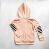 Pink Stripe Patch children Streetstyle Cotton hoodies - Image 2