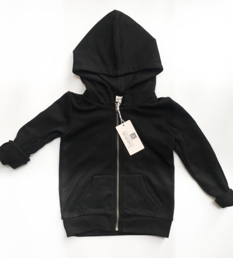 Black Stripe Patch children Streetstyle Cotton hoodies