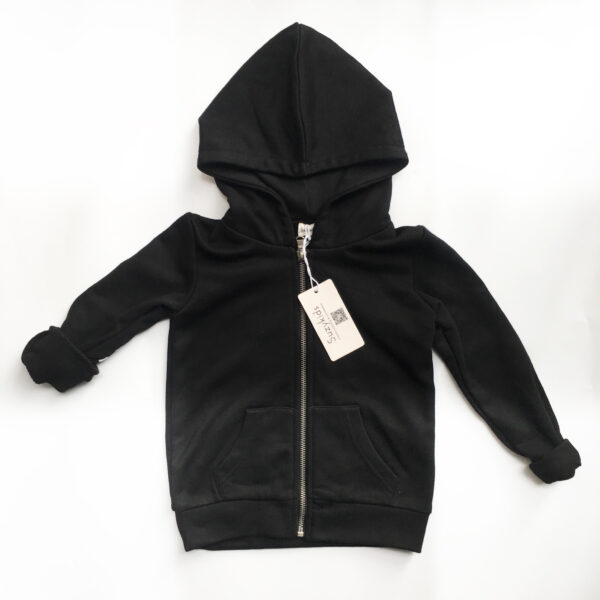 Black Stripe Patch children Streetstyle Cotton hoodies