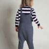 Suzykids Baby Grey Unisex Grey Pure Cotton Cool Knitting Overalls Rompers - Image 2